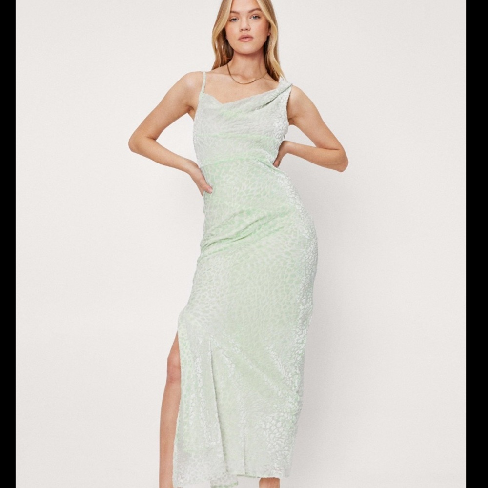 NWT Cowl Neck Full Length Dress